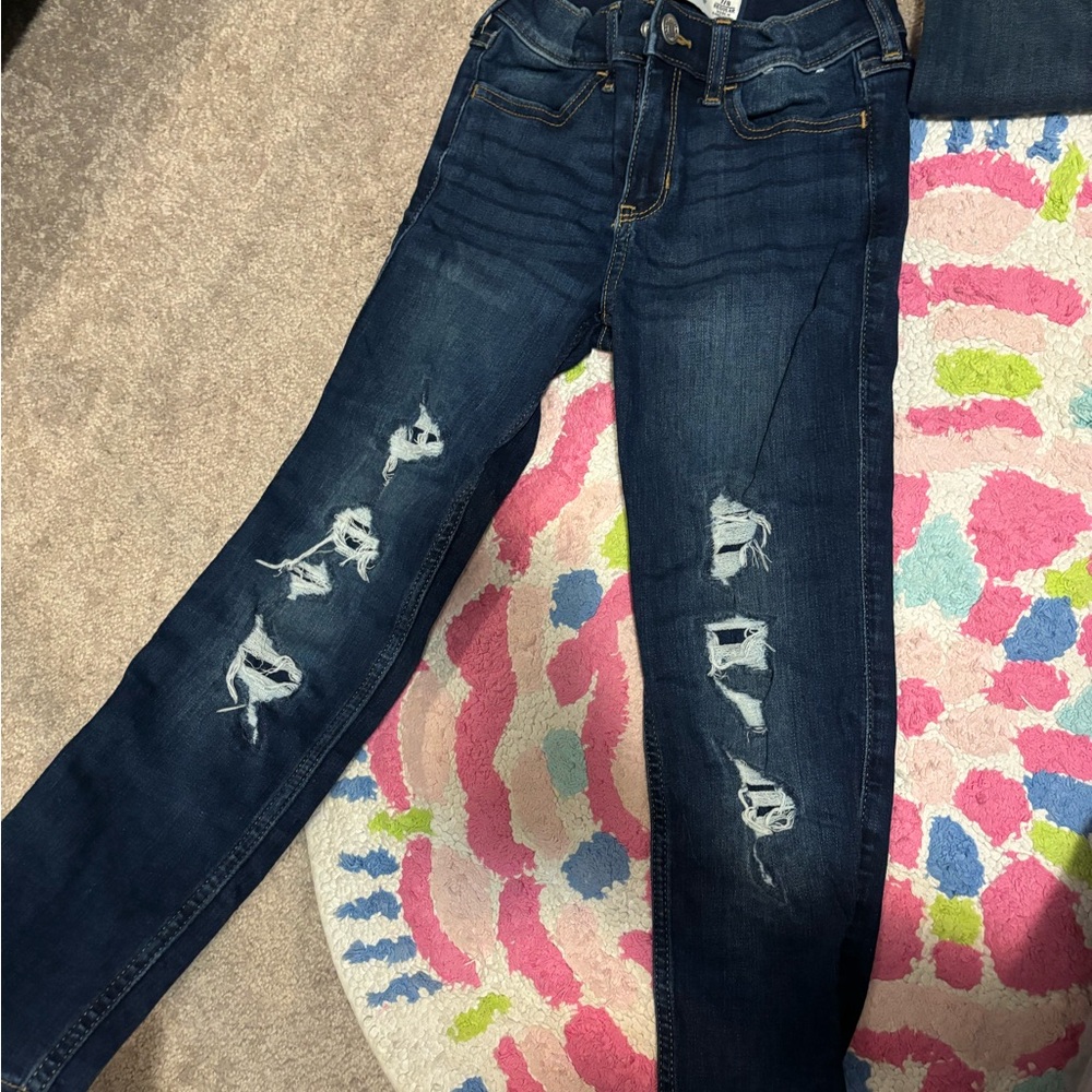 Abercrombie kids high rise 7/8 skinny jeans